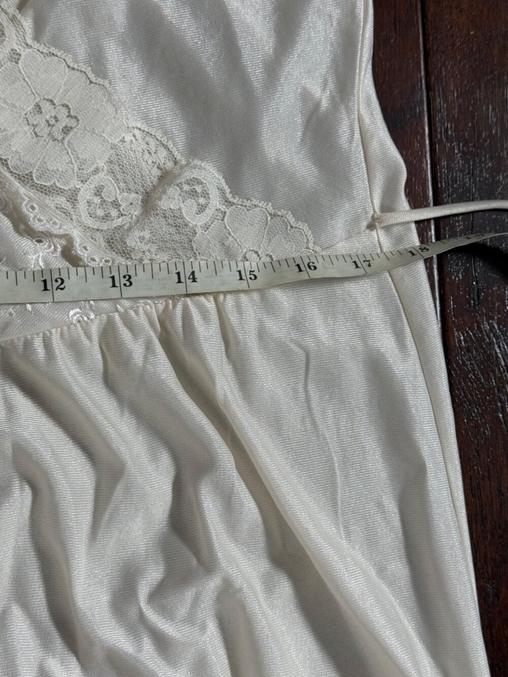Vintage White Sheer Nylon Lace Trim Nightgown With Spaghetti Straps Women Medium - Picture 10 of 13